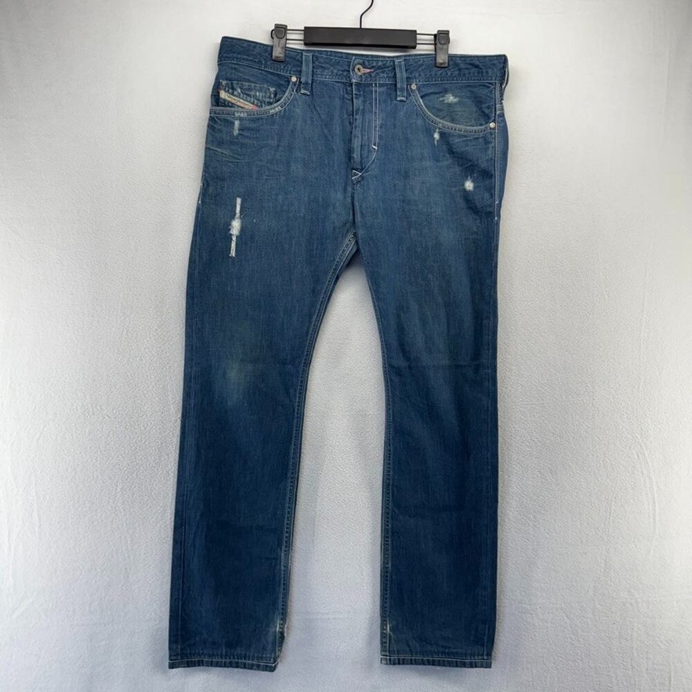 Diesel jeans men's 34 Fits 36x31 Thanaz Slim Skinny Vintage Distressed y2k 2000s